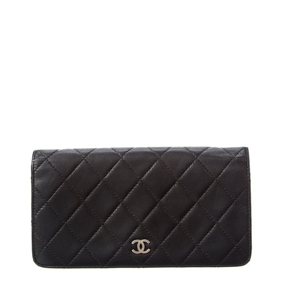 Chanel Handbags - Chanel Black Quilted Lambskin Leather Cc Wallet (Authentic Pre-Owned)